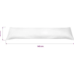 vidaXL Zijslaapkussen 40x145 cm wit