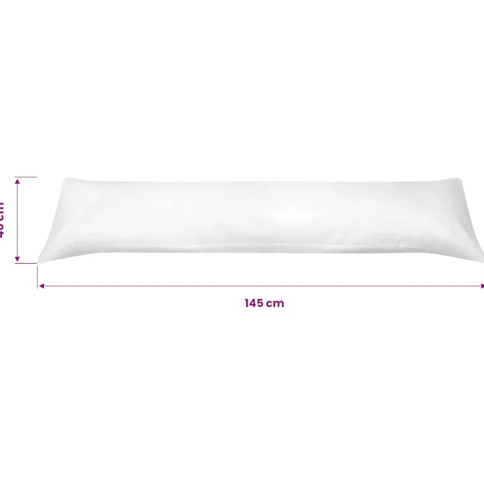 vidaXL Zijslaapkussen 40x145 cm wit