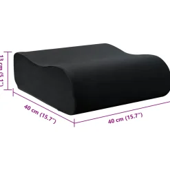 vidaXL Zitkussen Effen Zwart 40 x 40 x 13 cm PU Schuim
