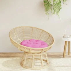 vidaXL Zitkussen rond Ø 60x11 cm oxford stof roze