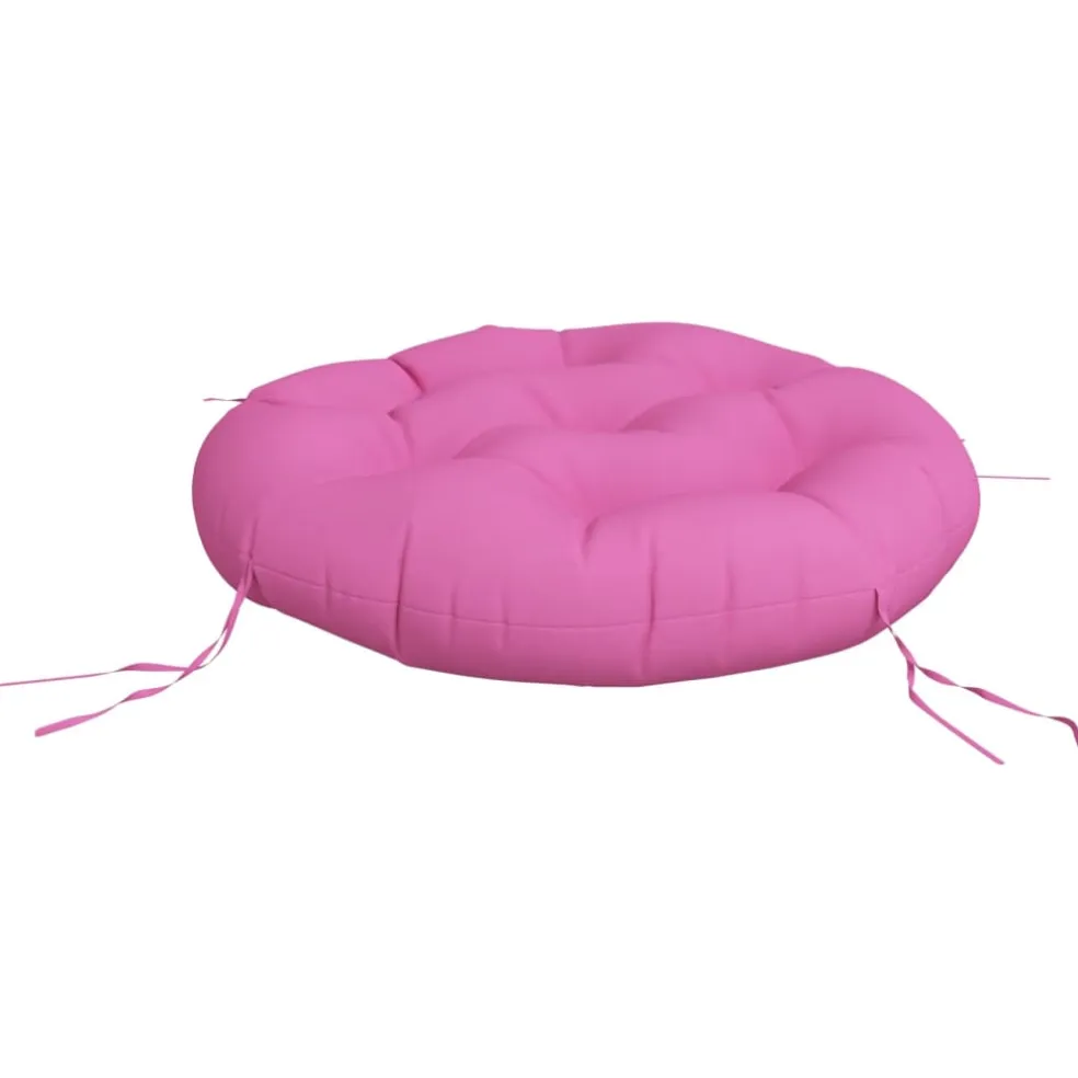 vidaXL Zitkussen rond Ø 60x11 cm oxford stof roze