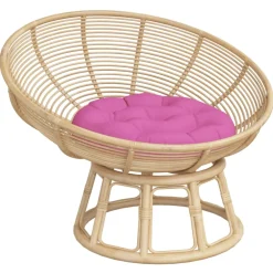 vidaXL Zitkussen rond Ø 60x11 cm oxford stof roze