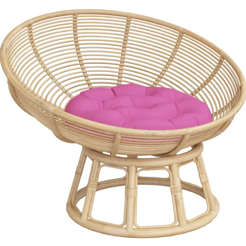 vidaXL Zitkussen rond Ø 60x11 cm oxford stof roze