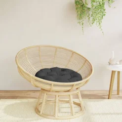 vidaXL Zitkussen rond Ø 60x11 cm oxford stof zwart