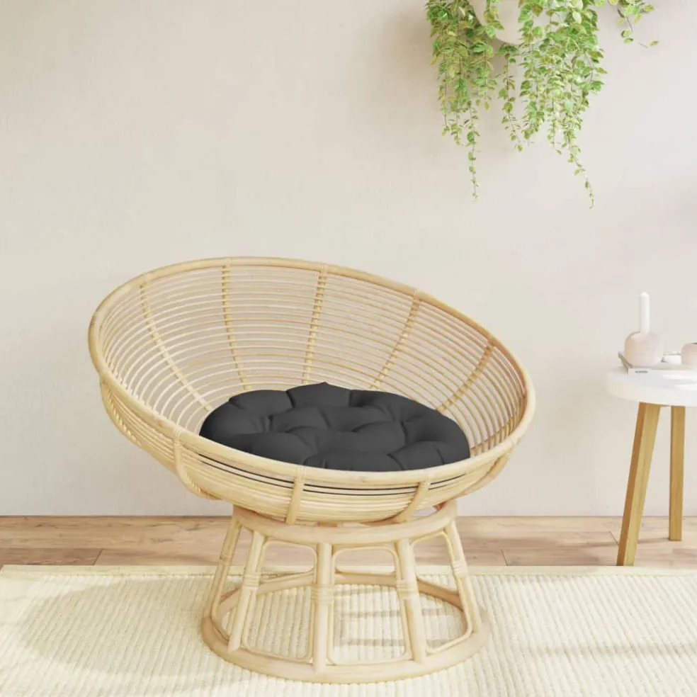vidaXL Zitkussen rond Ø 60x11 cm oxford stof zwart