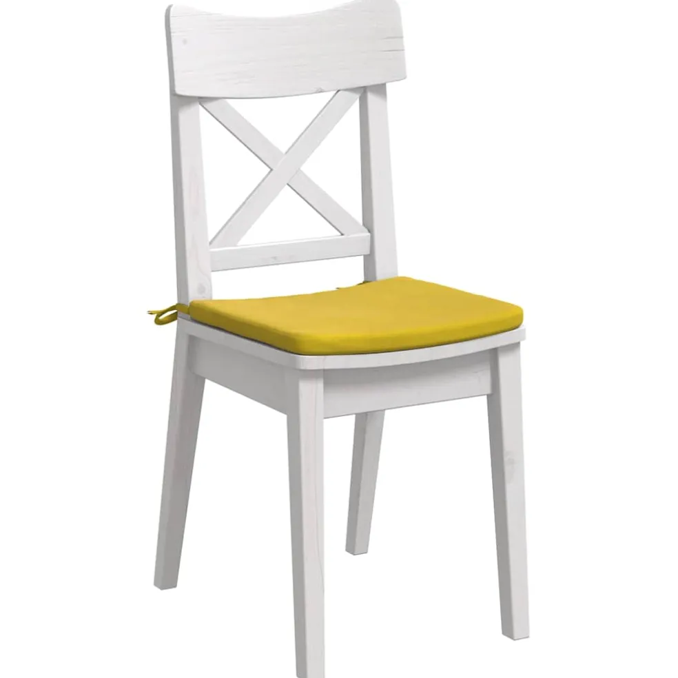 vidaXL Zitkussens 4 st Fluweel Geel 40 x 40 x 3 cm