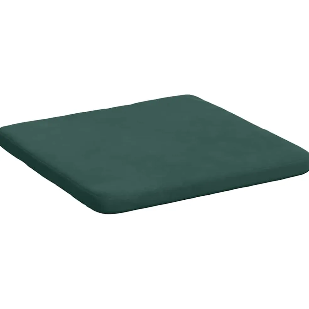 vidaXL Zitkussens 4 st Fluweel Donkergroen 40 x 40 x 3 cm