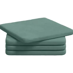 vidaXL Zitkussens 4 st Fluweel Zeegroen 40 x 40 x 3 cm