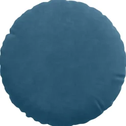 vidaXL Zitkussens 2 st Fluweel Blauw Ø30 x 13 cm