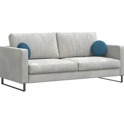 vidaXL Zitkussens 2 st Fluweel Blauw Ø30 x 13 cm