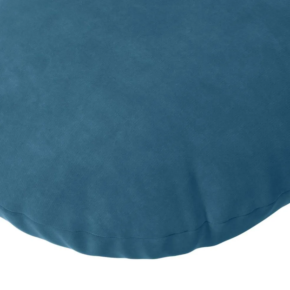 vidaXL Zitkussens 2 st Fluweel Blauw Ø30 x 13 cm