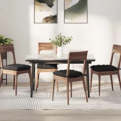 vidaXL Zitkussens 4 st Microvezel Zwart 40 x 40 x 6 cm