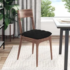 vidaXL Zitkussens 4 st Microvezel Zwart 40 x 40 x 6 cm