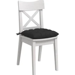 vidaXL Zitkussens 4 st Microvezel Zwart 40 x 40 x 6 cm