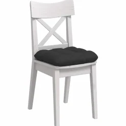 vidaXL Zitkussens 4 st Microvezel Stof Zwart 40 x 40 cm
