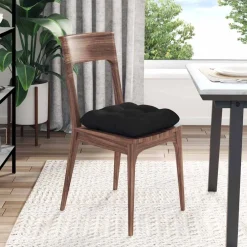 vidaXL Zitkussens 4 st Microvezel Stof Zwart 40 x 40 cm