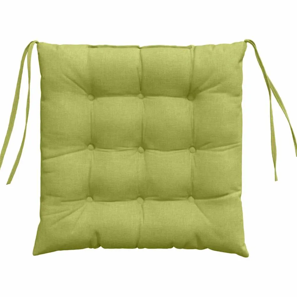 vidaXL Zitkussens 4 st Stof Lichtgroen 40 x 40 x 12 cm