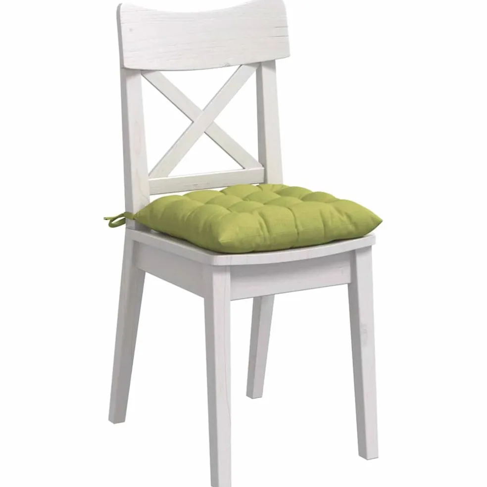 vidaXL Zitkussens 4 st Stof Lichtgroen 40 x 40 x 12 cm