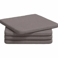 vidaXL Zitkussens 4 st Stof Taupe 40 x 40 x 3 cm