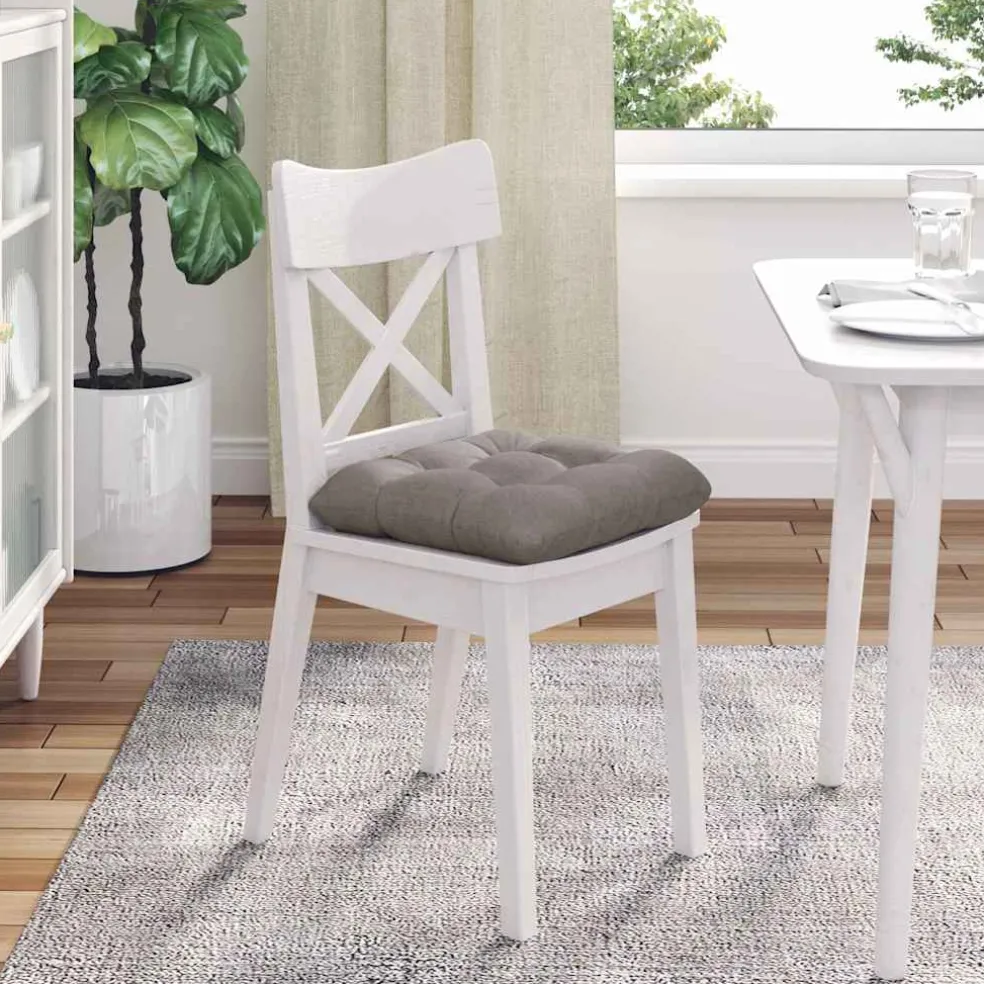 vidaXL Zitkussens 4 st Stof Taupe 40 x 40 x 12 cm