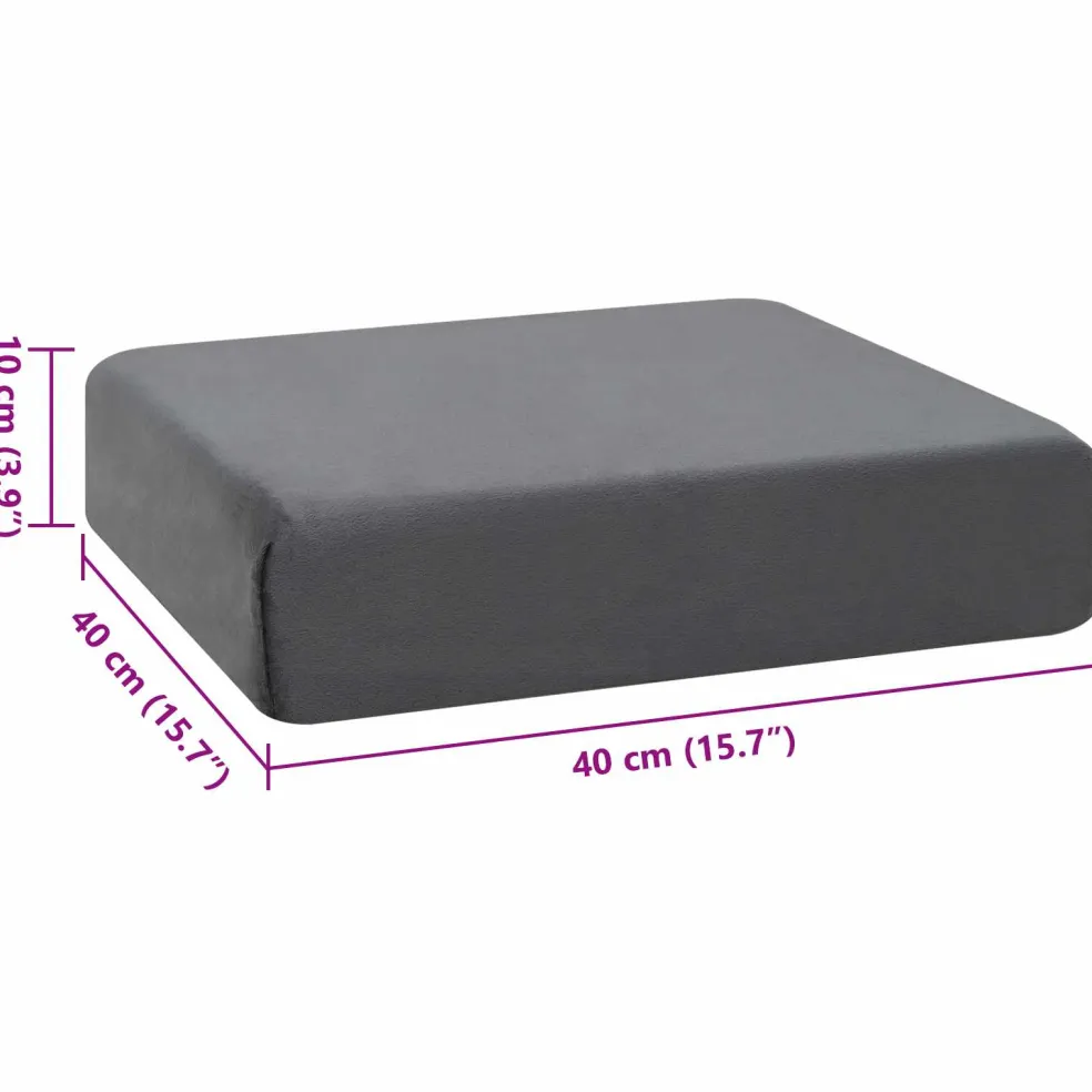 vidaXL Zitkussen 40 x 40 x 10 cm PU Schuim Grijs