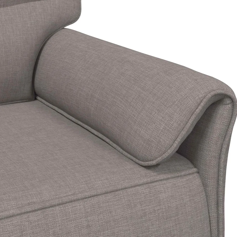 vidaXL 3-Zits Bank Taupe 198 x 83 x 95 cm