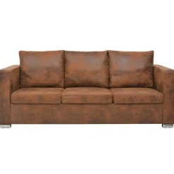 vidaXL 3-zitsbank 191x73x82 cm kunst suède leer