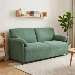 vidaXL 3-Zits Bank Zeegroen 198 x 83 x 95 cm Fluweel