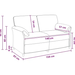 vidaXL 2-Zits Sofa Donkergroen 158 x 83 x 95 cm Fluweel