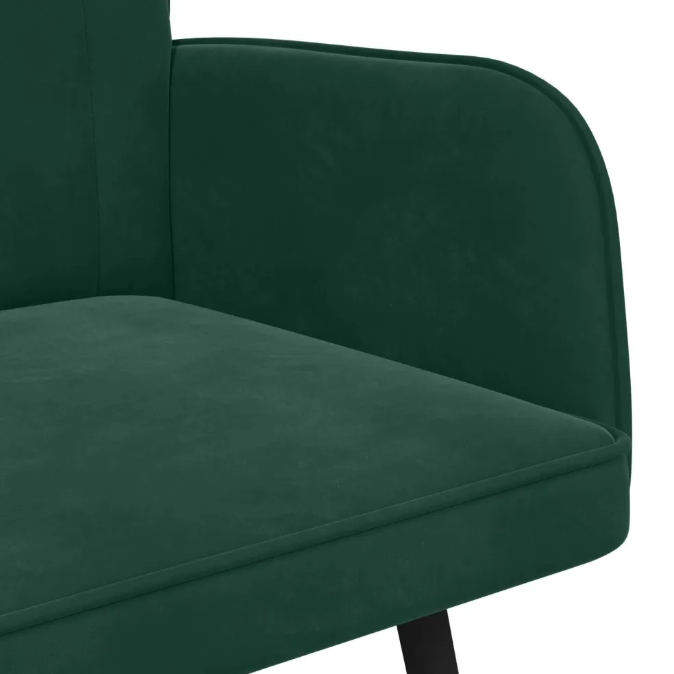 vidaXL 2-Zits Sofa Donkergroen 115 x 61 x 87 cm fluweel