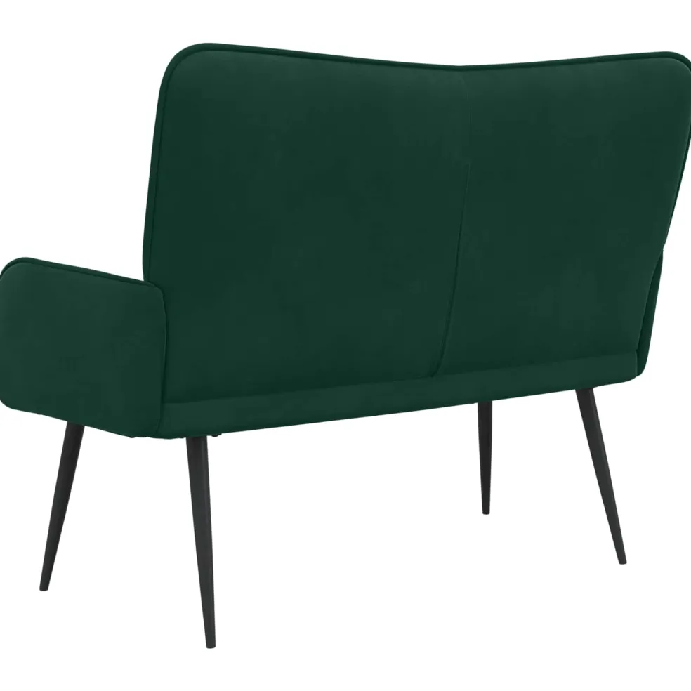 vidaXL 2-Zits Sofa Donkergroen 115 x 61 x 87 cm fluweel