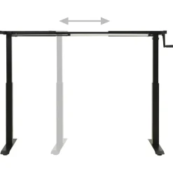 vidaXL Zit-stabureauframe met slinger handmatig zwart