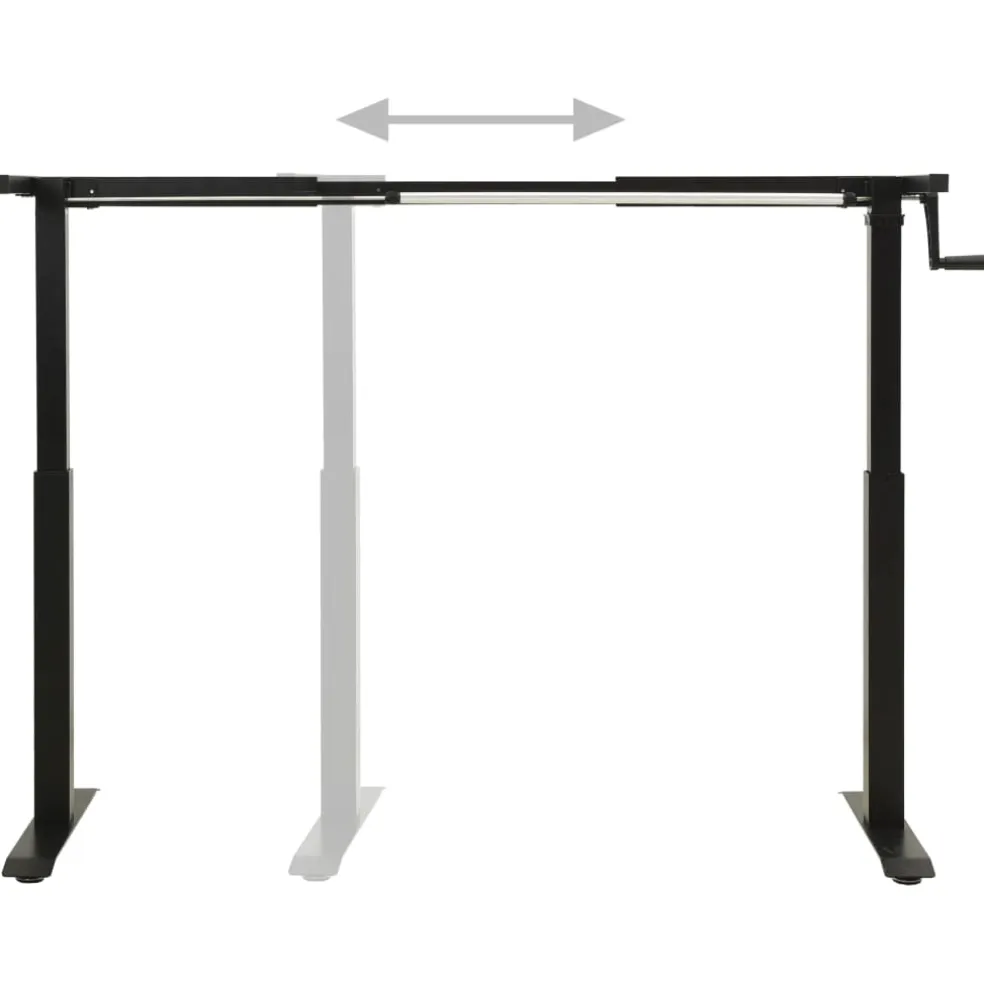 vidaXL Zit-stabureauframe met slinger handmatig zwart