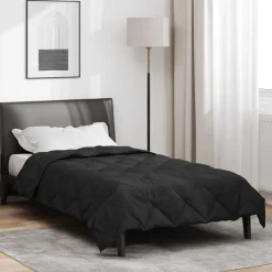 vidaXL Zomerdekbed 200 x 135 cm Zomer 200 gsm Zwart