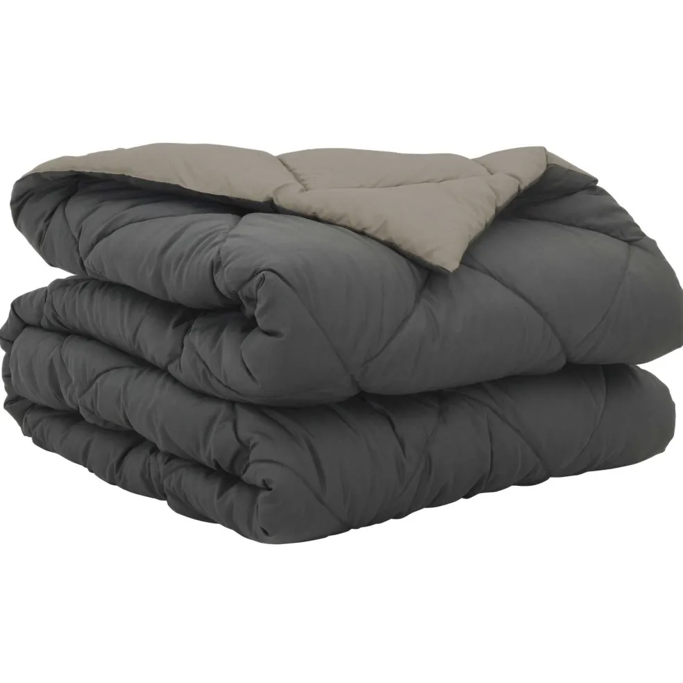 vidaXL Zomerdekbed 200 x 135 cm Zomer 200 gsm Lichtgrijs en Antraciet
