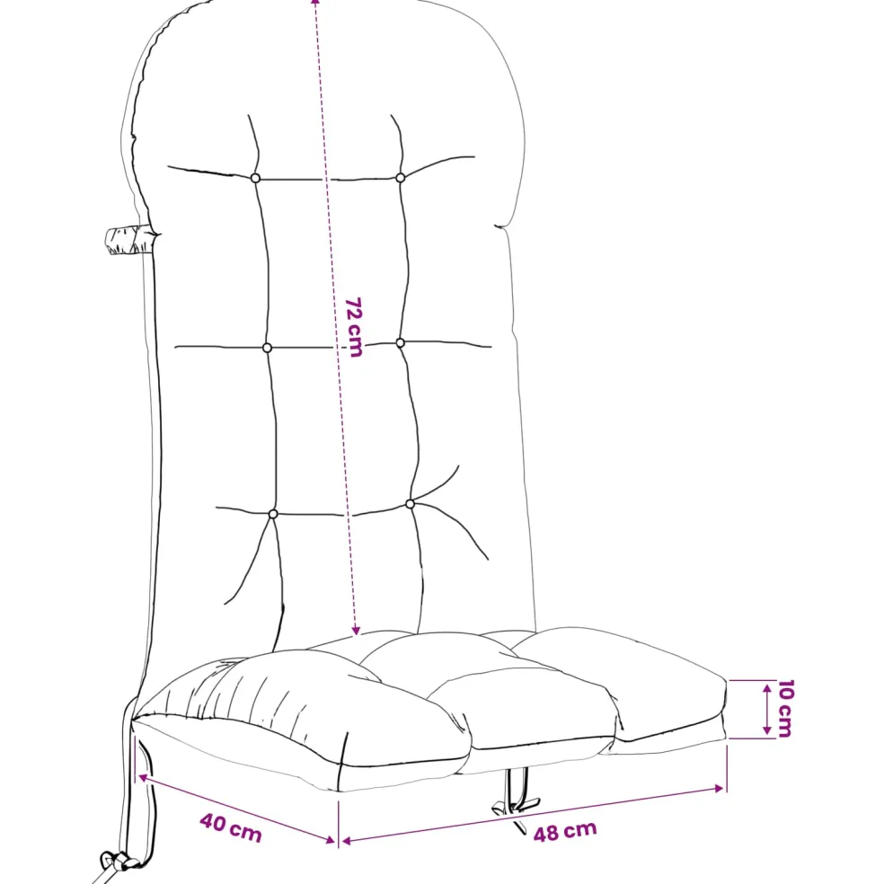 vidaXL Zon Loungerkussen PUTTEN 100% Polyester Antraciet