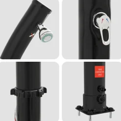 vidaXL Zonne Douche met Douchekop 20 l PVC, ABS, Zinklegering Zwart