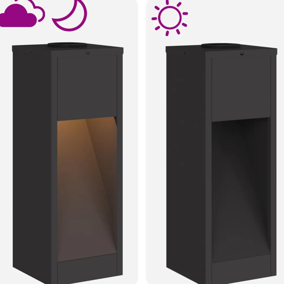 vidaXL Zonne LED Padverlichting 2 st Warmwit 18 x 18 x 50 cm
