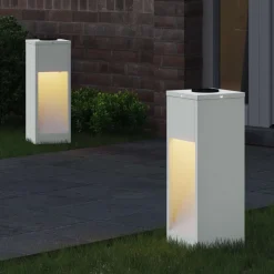 vidaXL Zonne LED Padverlichting 2 st Warmwit 18 x 18 x 50 cm