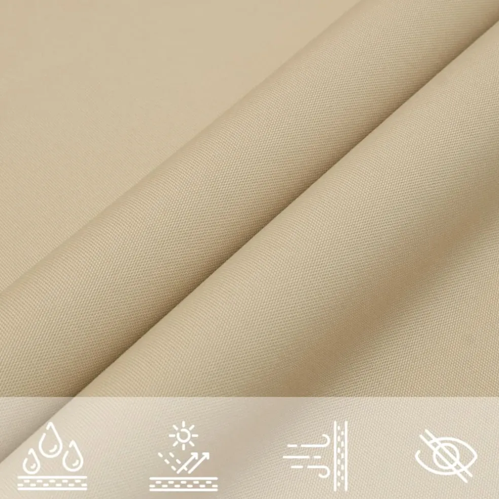 vidaXL Zonnescherm rechthoekig 4x6 m oxford stof beige