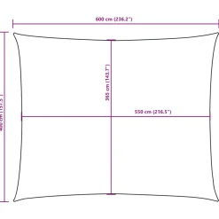 vidaXL Zonnescherm rechthoekig 4x6 m oxford stof beige