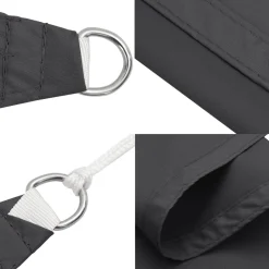 vidaXL Zonnescherm vierkant 3,6x3,6 m oxford stof antracietkleurig