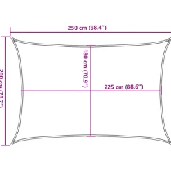 vidaXL Zonnezeil 160 g/m² rechthoekig 2x2,5 m HDPE lichtgrijs