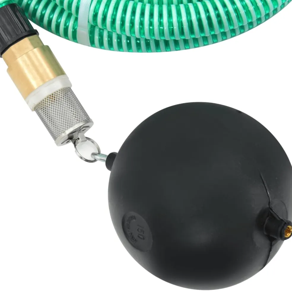 vidaXL Zuigslang met messing koppelingen 1,1'' 3 m PVC groen