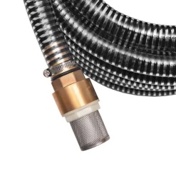 vidaXL Zuigslang met messing koppelingen 3 m 25 mm zwart