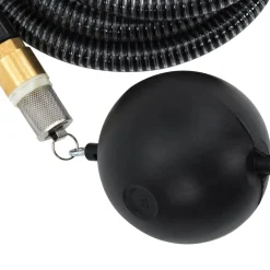 vidaXL Zuigslang met messing koppelingen 1,1'' 3 m PVC zwart