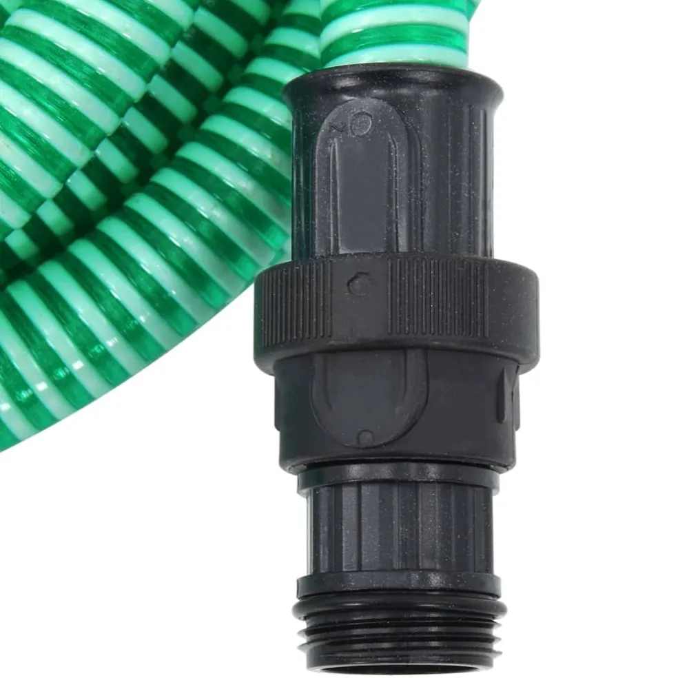 vidaXL Zuigslang met PVC koppelingen 1,1'' 7 m PVC groen
