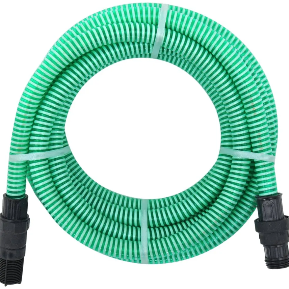 vidaXL Zuigslang met PVC koppelingen 1,1'' 7 m PVC groen