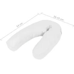 vidaXL Zwangerschapskussen J-vormig 54x(36-43) cm wit
