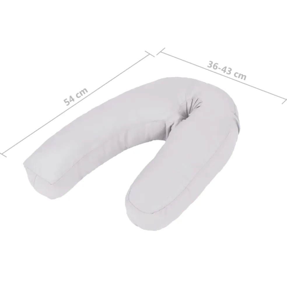vidaXL Zwangerschapskussen J-vormig 54x(36-43) cm grijs